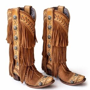 ❤️ Lane Wind Walker Fringe Western Boots